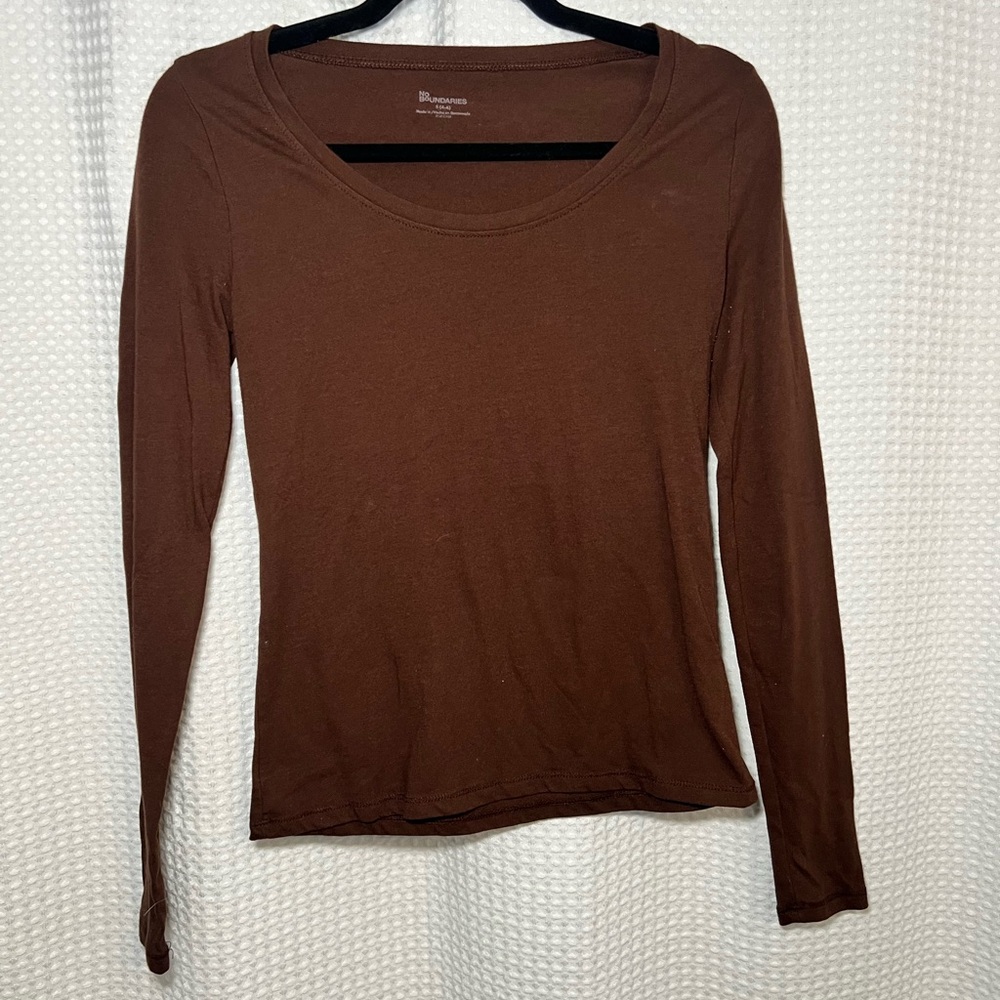 Brown Long Sleeve Top